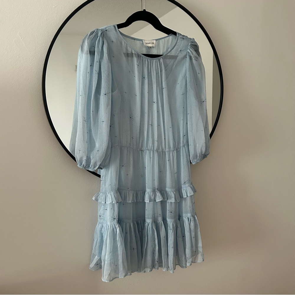 Flowly Light Blue Mini Dress